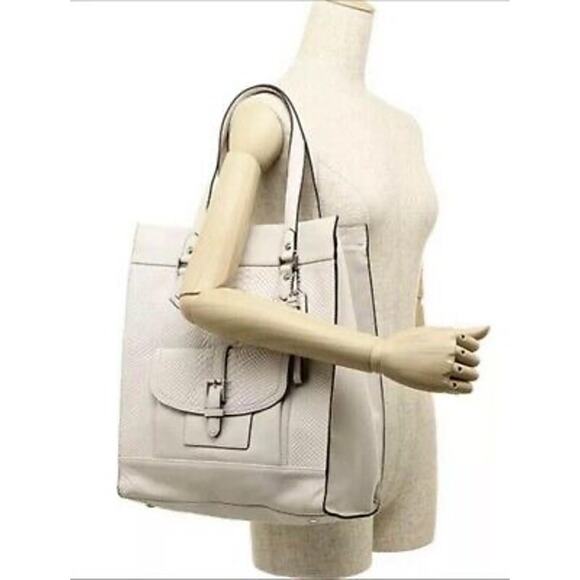 Coach Charlie Embossed Python Leather Large Tote Bag F28723 Limited Edition - Picture 15 of 16